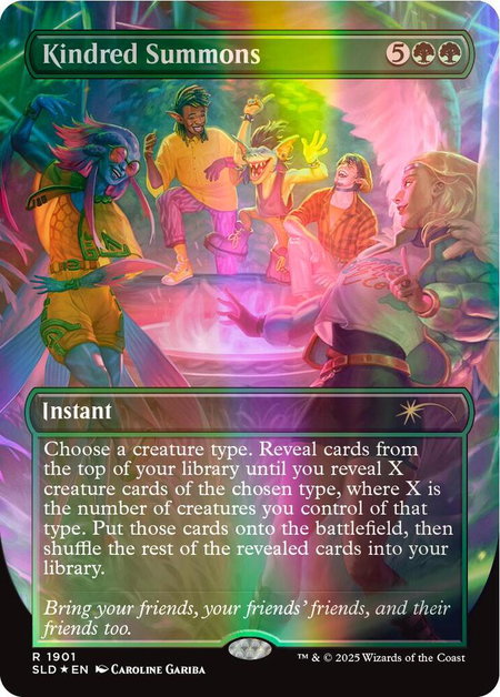 Kindred Summons (Double Rainbow Foil) - Secret Lair Drop Series Magic: The Gathering trading card
