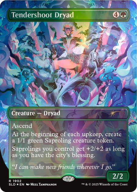 Tendershoot Dryad (Double Rainbow Foil) - Secret Lair Drop Series Magic: The Gathering trading card