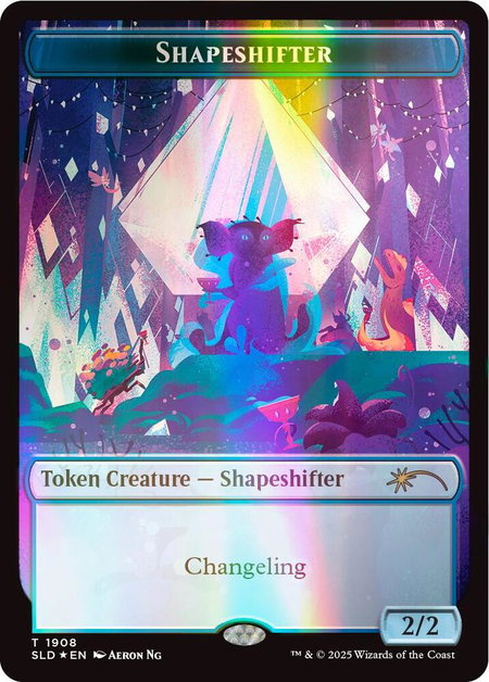 Shapeshifter Token (1908) (Double Rainbow Foil) - Secret Lair Drop Series Magic: The Gathering trading card