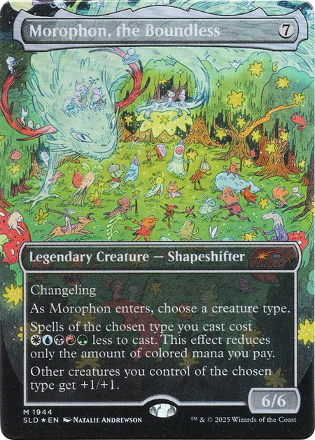 Morophon, the Boundless (Display Commander) - Thick Stock (Double Rainbow Foil) - Secret Lair Drop Series Magic: The Gathering trading card