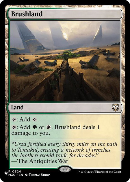 Brushland (M3C) - The List Reprints Magic: The Gathering trading card