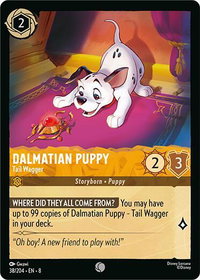 Dalmatian Puppy - Tail Wagger - Reign of Jafar (8) #38/204 - Common Disney Lorcana Trading Card