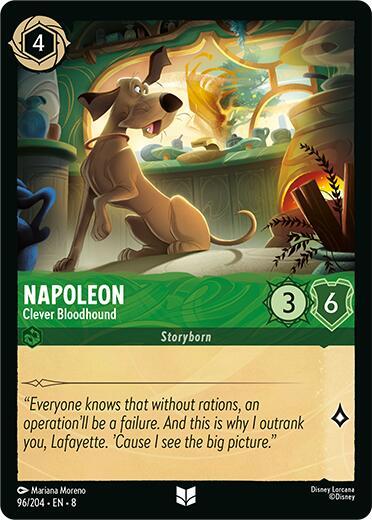 Napoleon - Clever Bloodhound - Reign of Jafar Disney Lorcana trading card