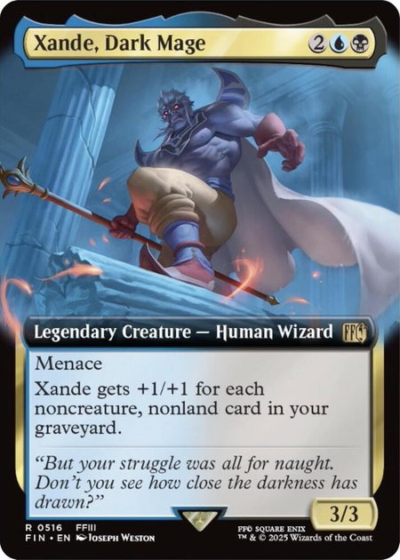 Xande, Dark Mage (Extended Art) - FINAL FANTASY Magic: The Gathering trading card