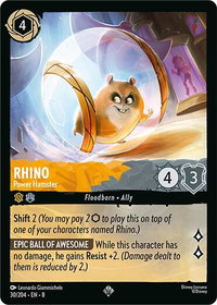 Rhino - Power Hamster - Reign of Jafar (8) #30/204 - Super Rare Disney Lorcana Trading Card