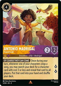 Antonio Madrigal - Friend to All - Reign of Jafar (8) #5/204 - Rare Disney Lorcana Trading Card