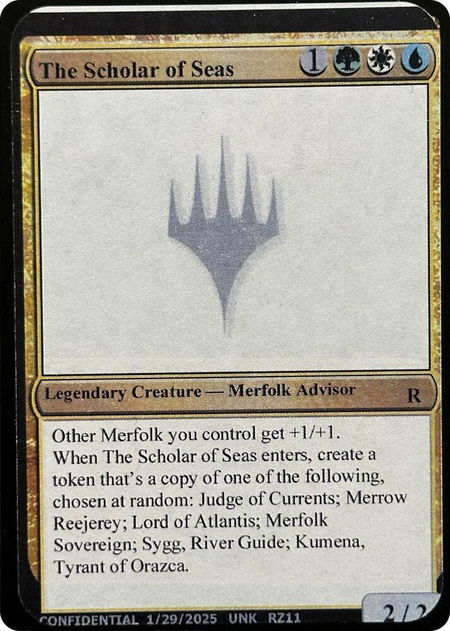 The Scholar of Seas - Un-Known Event Playtest Cards Magic: The Gathering trading card