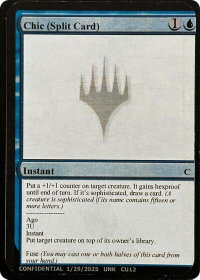 Chic (Split Card) - Un-Known Event Playtest Cards  #null - Common Magic: The Gathering Trading Card