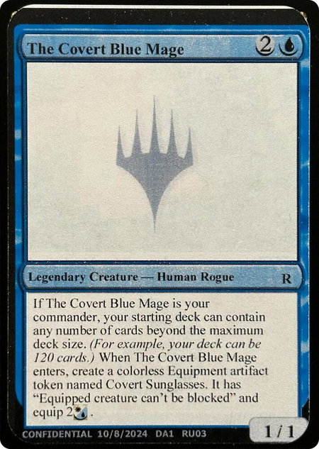The Covert Blue Mage - Un-Known Event Playtest Cards Magic: The Gathering trading card