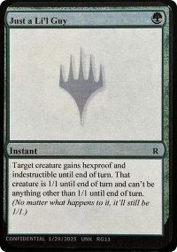 Just a Li'l Guy - Un-Known Event Playtest Cards  #null - Rare Magic: The Gathering Trading Card