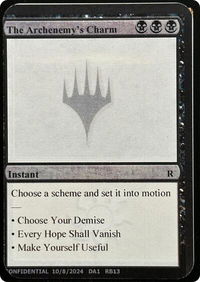 The Archenemy's Charm - Un-Known Event Playtest Cards  #null - Rare Magic: The Gathering Trading Card