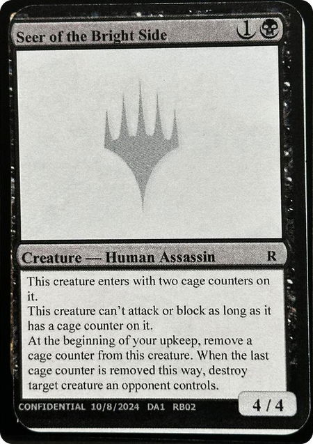 Seer of the Bright Side - Un-Known Event Playtest Cards Magic: The Gathering trading card