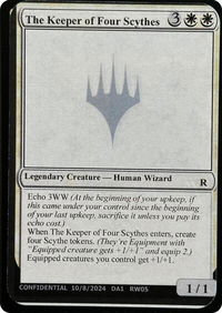 The Keeper of Four Scythes - Un-Known Event Playtest Cards  #null - Rare Magic: The Gathering Trading Card