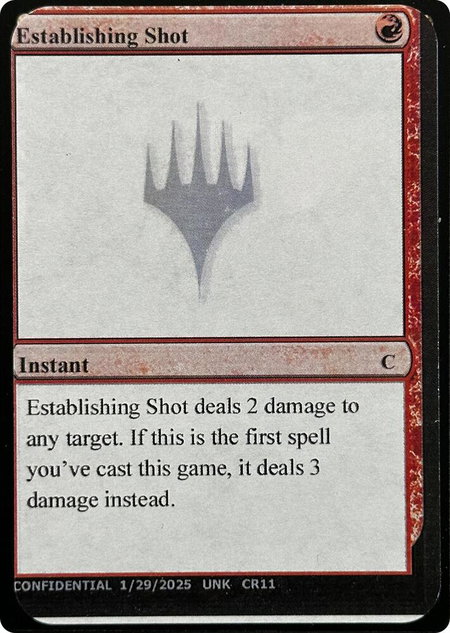 Establishing Shot - Un-Known Event Playtest Cards Magic: The Gathering trading card