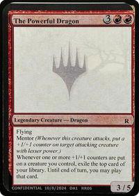 The Powerful Dragon - Un-Known Event Playtest Cards  #null - Rare Magic: The Gathering Trading Card