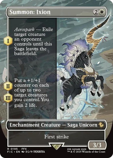 Summon: Ixion (Borderless) - Commander: FINAL FANTASY Magic: The Gathering trading card