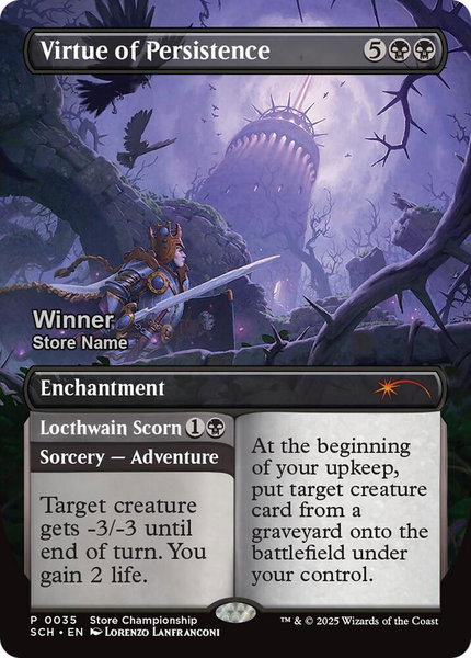 Virtue of Persistence (Winner) - Game Day & Store Championship Promos Magic: The Gathering trading card