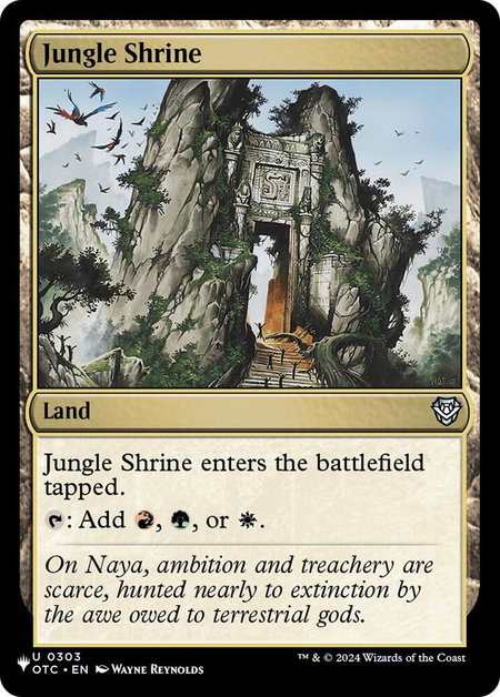 Jungle Shrine (OTC) - The List Reprints Magic: The Gathering trading card