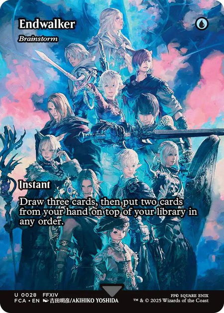 Endwalker - Brainstorm (Showcase) - FINAL FANTASY: Through the Ages Magic: The Gathering trading card