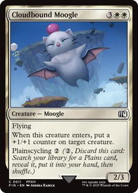Cloudbound Moogle - FINAL FANTASY (FIN) #11 - Common Magic: The Gathering Trading Card