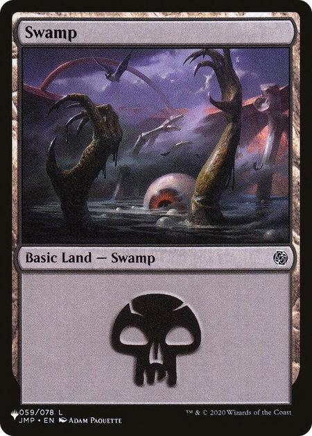 Swamp (059) (JMP) - The List Reprints Magic: The Gathering trading card