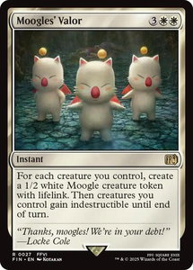 Moogles' Valor - FINAL FANTASY (FIN) #27 - Rare Magic: The Gathering Trading Card