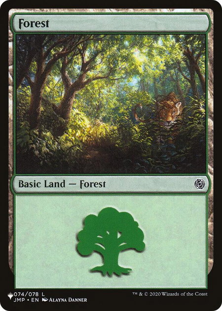 Forest (074) (JMP) - The List Reprints Magic: The Gathering trading card