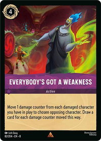 Everybody's Got A Weakness - Reign of Jafar (8) #82/204 - Rare Disney Lorcana Trading Card