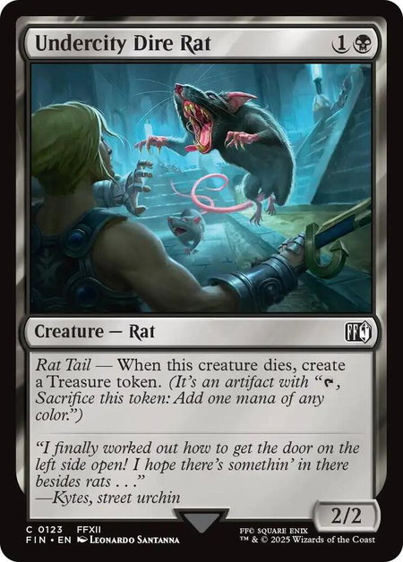 Undercity Dire Rat - FINAL FANTASY Magic: The Gathering trading card