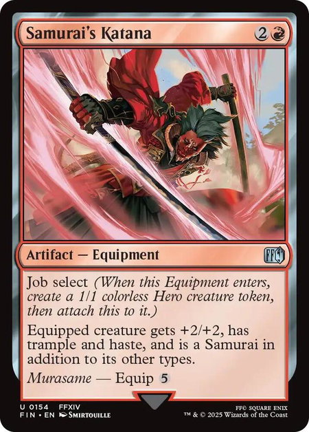 Samurai's Katana - FINAL FANTASY Magic: The Gathering trading card