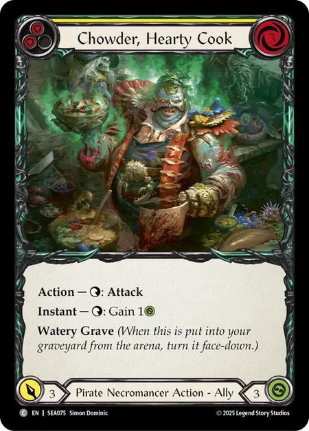 Chowder, Hearty Cook - High Seas Flesh and Blood trading card