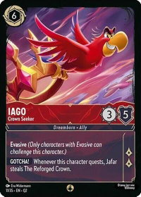 Iago - Crown Seeker - Illumineer's Quest: Palace Heist (Q2) #11/35 - None Disney Lorcana Trading Card