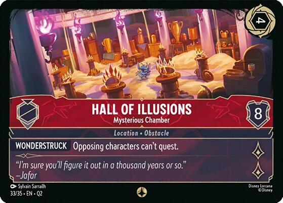 Hall of Illusions - Mysterious Chamber trading card from Illumineer's Quest: Palace Heist Hall of Illusions - Mysterious Chamber - Illumineer's Quest: Palace Heist Disney Lorcana trading card