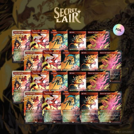 Secret Lair Drop: EVERYTHING IS ON FIRE - Rainbow Foil Playset Bundle - Secret Lair Drop Series Magic: The Gathering trading card