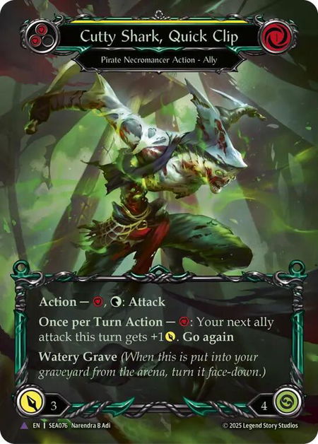 Cutty Shark, Quick Clip (Marvel) trading card from High Seas Cutty Shark, Quick Clip (Marvel) - High Seas Flesh and Blood trading card