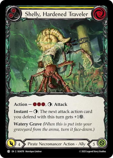Shelly, Hardened Traveler - High Seas Flesh and Blood trading card