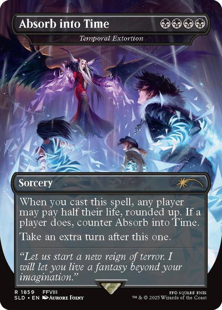 Absorb into Time - Temporal Extortion - Secret Lair Drop Series Magic: The Gathering trading card