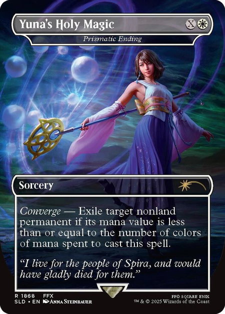 Yuna's Holy Magic - Prismatic Ending - Secret Lair Drop Series Magic: The Gathering trading card