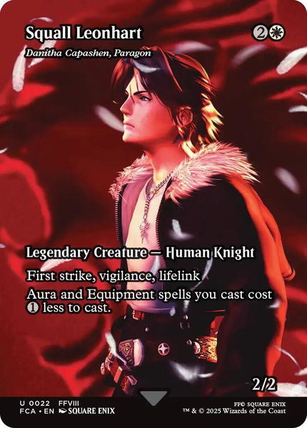 Squall Leonhart - Danitha Capashen, Paragon (Showcase) trading card from FINAL FANTASY: Through the Ages Squall Leonhart - Danitha Capashen, Paragon (Showcase) - FINAL FANTASY: Through the Ages Magic: The Gathering trading card