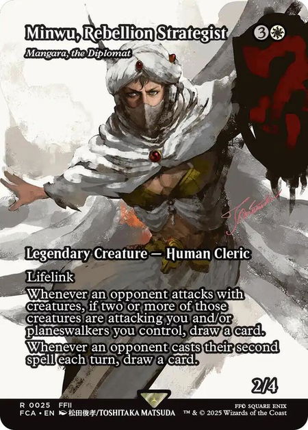 Minwu, Rebellion Strategist - Mangara, the Diplomat (Showcase) - FINAL FANTASY: Through the Ages Magic: The Gathering trading card