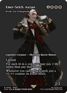 Emet-Selch, Ascian - K'rrik, Son of Yawgmoth (Showcase) - FINAL FANTASY: Through the Ages (FCA) #36 - Rare Magic: The Gathering Trading Card