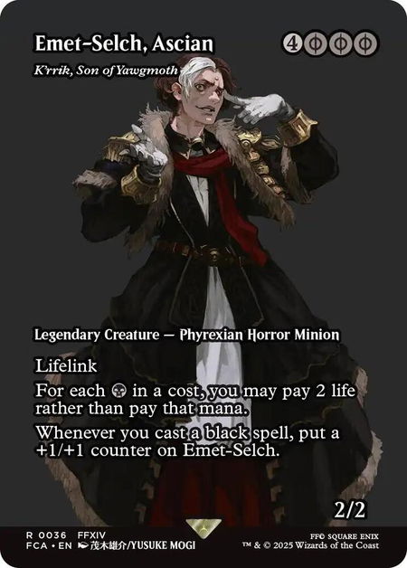 Emet-Selch, Ascian - K'rrik, Son of Yawgmoth (Showcase) - FINAL FANTASY: Through the Ages Magic: The Gathering trading card
