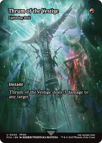 Thrum of the Vestige - Lightning Bolt (Showcase) - FINAL FANTASY: Through the Ages (FCA) #40 - Uncommon Magic: The Gathering Trading Card