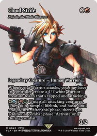 Cloud Strife - Najeela, the Blade-Blossom (Showcase) - FINAL FANTASY: Through the Ages (FCA) #42 - Mythic Magic: The Gathering Trading Card