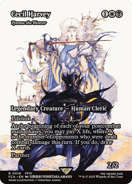 Cecil Harvey - Tymna the Weaver (Showcase) trading card from FINAL FANTASY: Through the Ages Cecil Harvey - Tymna the Weaver (Showcase) - FINAL FANTASY: Through the Ages Magic: The Gathering trading card