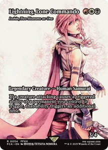 Lightning, Lone Commando - Isshin, Two Heavens as One (Showcase) - FINAL FANTASY: Through the Ages (FCA) #54 - Rare Magic: The Gathering Trading Card