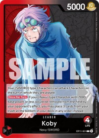 Koby (001) - A Fist of Divine Speed (OP11) #OP11-001 - Leader One Piece Trading Card