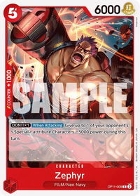 Zephyr - A Fist of Divine Speed (OP11) #OP11-006 - Common One Piece Trading Card