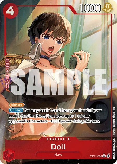Doll (Alternate Art) trading card from A Fist of Divine Speed Doll (Alternate Art) - A Fist of Divine Speed One Piece trading card