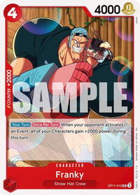 Franky - A Fist of Divine Speed (OP11) #OP11-012 - Uncommon One Piece Trading Card